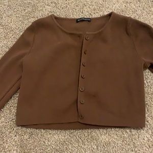 brandy melville brown cardigan